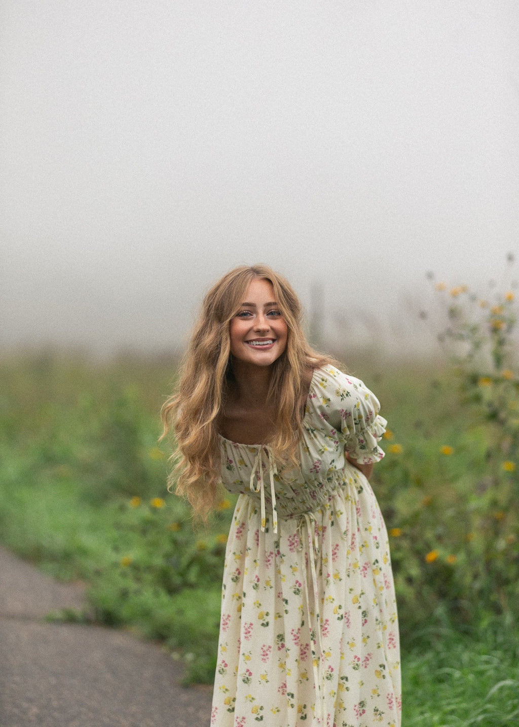 Celine Puff Sleeve Floral Maxi Dress