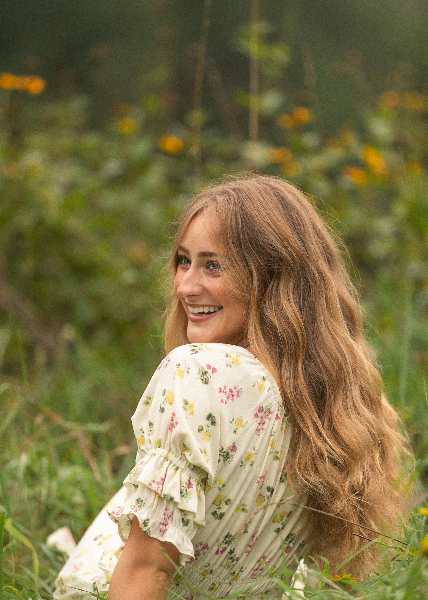 Celine Puff Sleeve Floral Maxi Dress