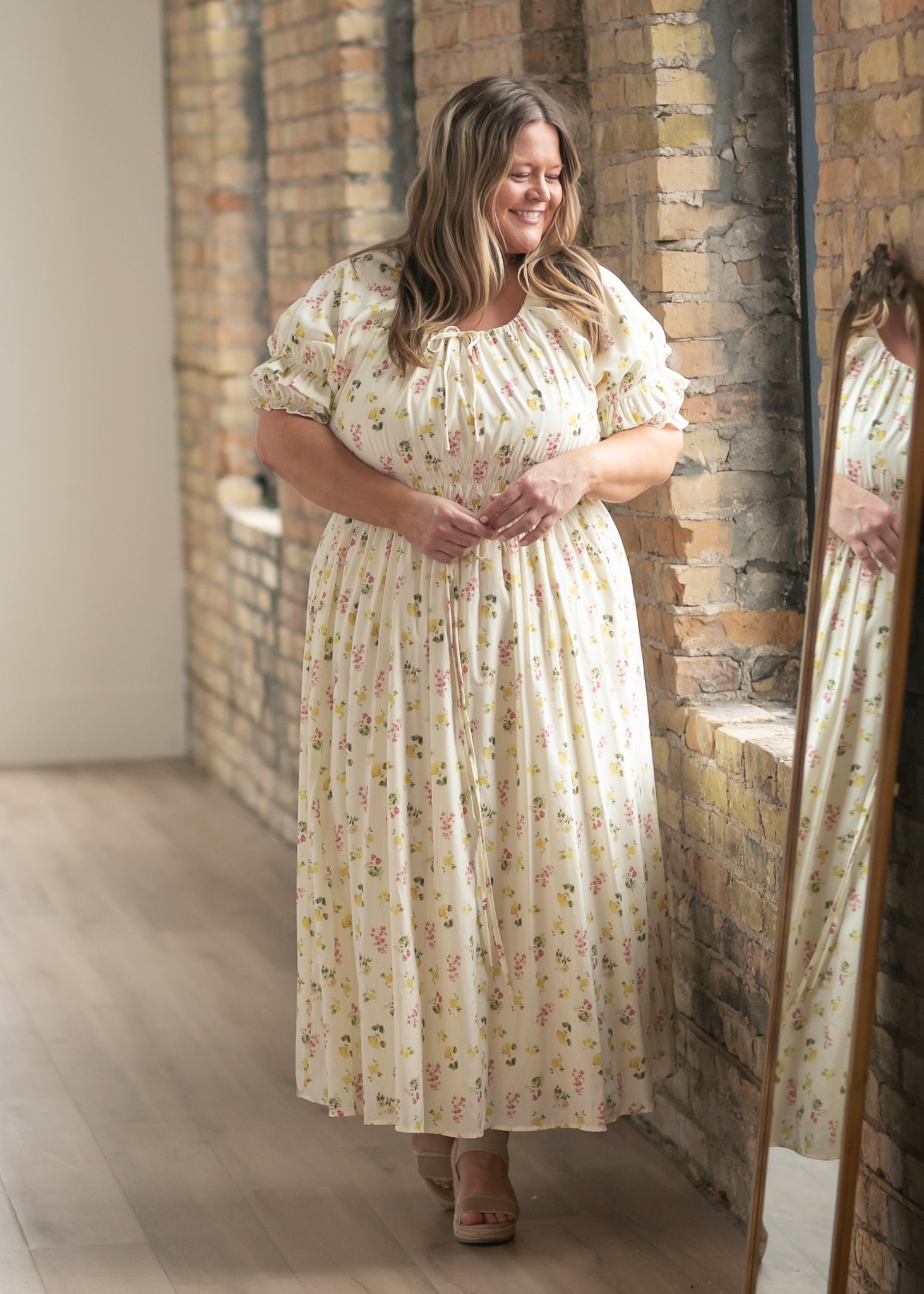 Celine Puff Sleeve Floral Maxi Dress