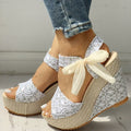 INS hot lace Leisure Women Wedges heeled women Shoes 2026Summer